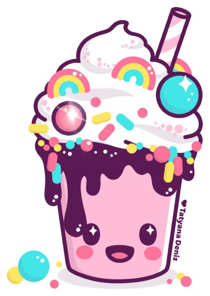 Unicorn hot chocolate character