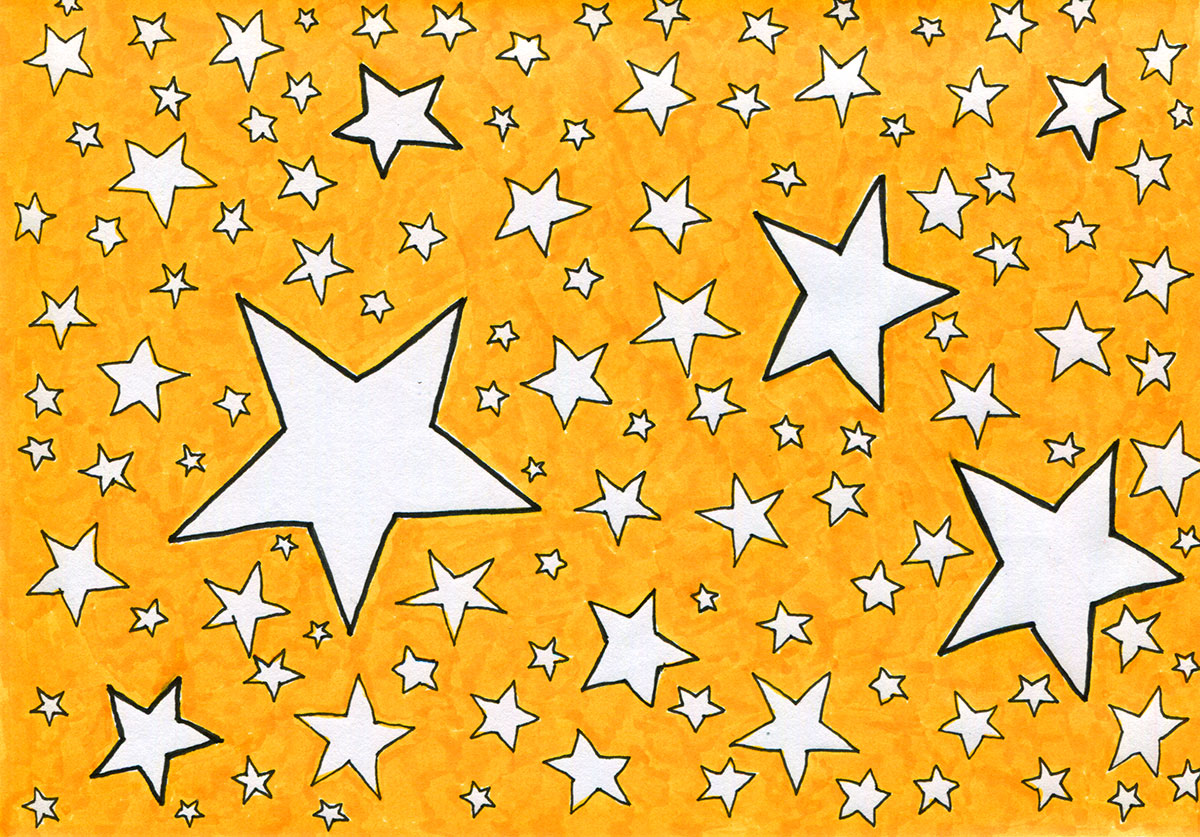 Practice sheet for freehand stars