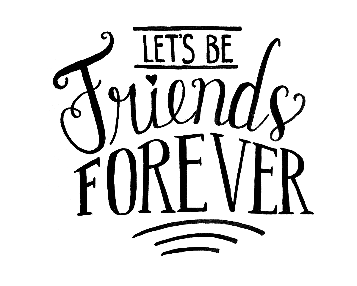 Friends Forever Hand Lettering