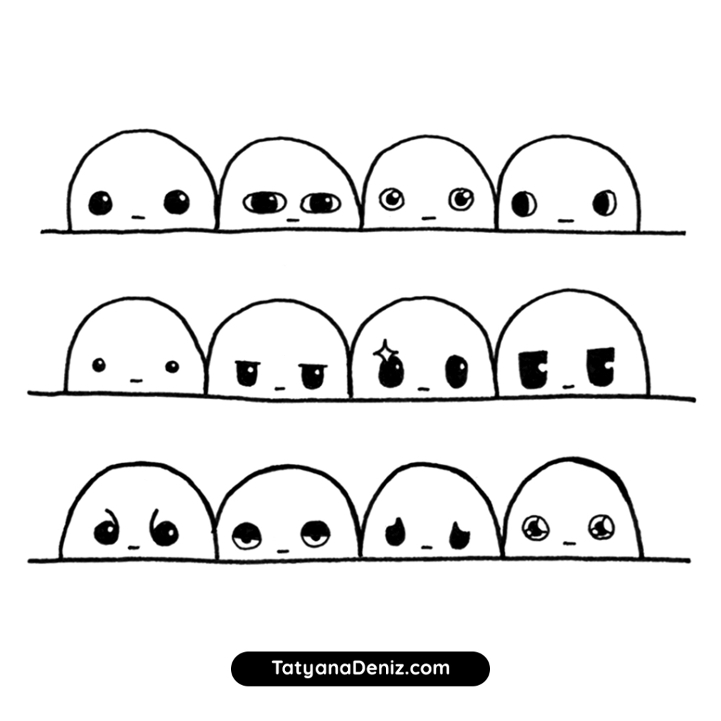 How To draw - Kawaii Eyes and Mouths