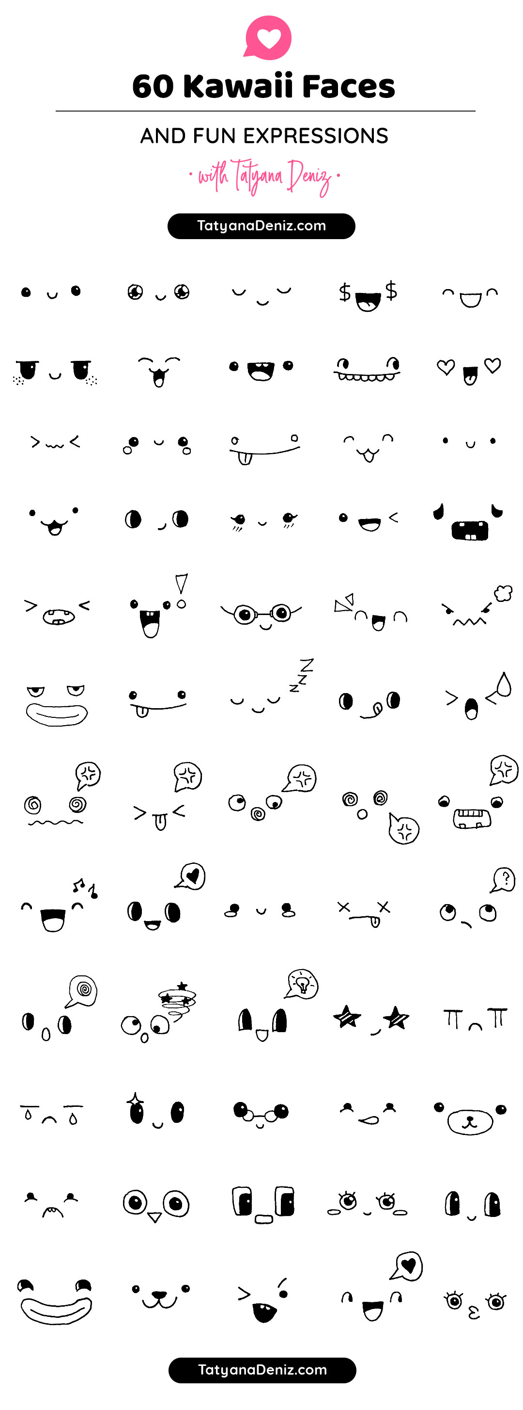How To Draw Kawaii Faces And Expressions How To Draw Kawaii Faces And Expressions