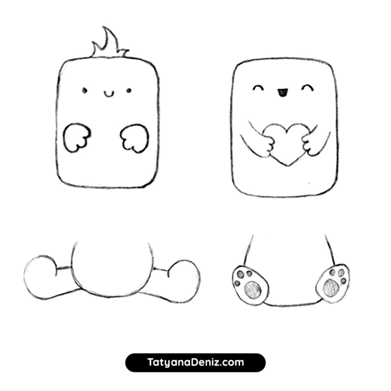 How to Draw Kawaii Hands and Feet