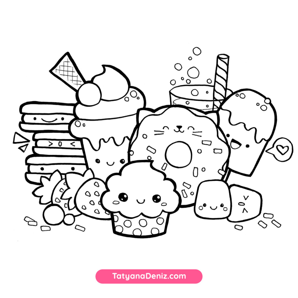 Kawaii Sweets Doodle