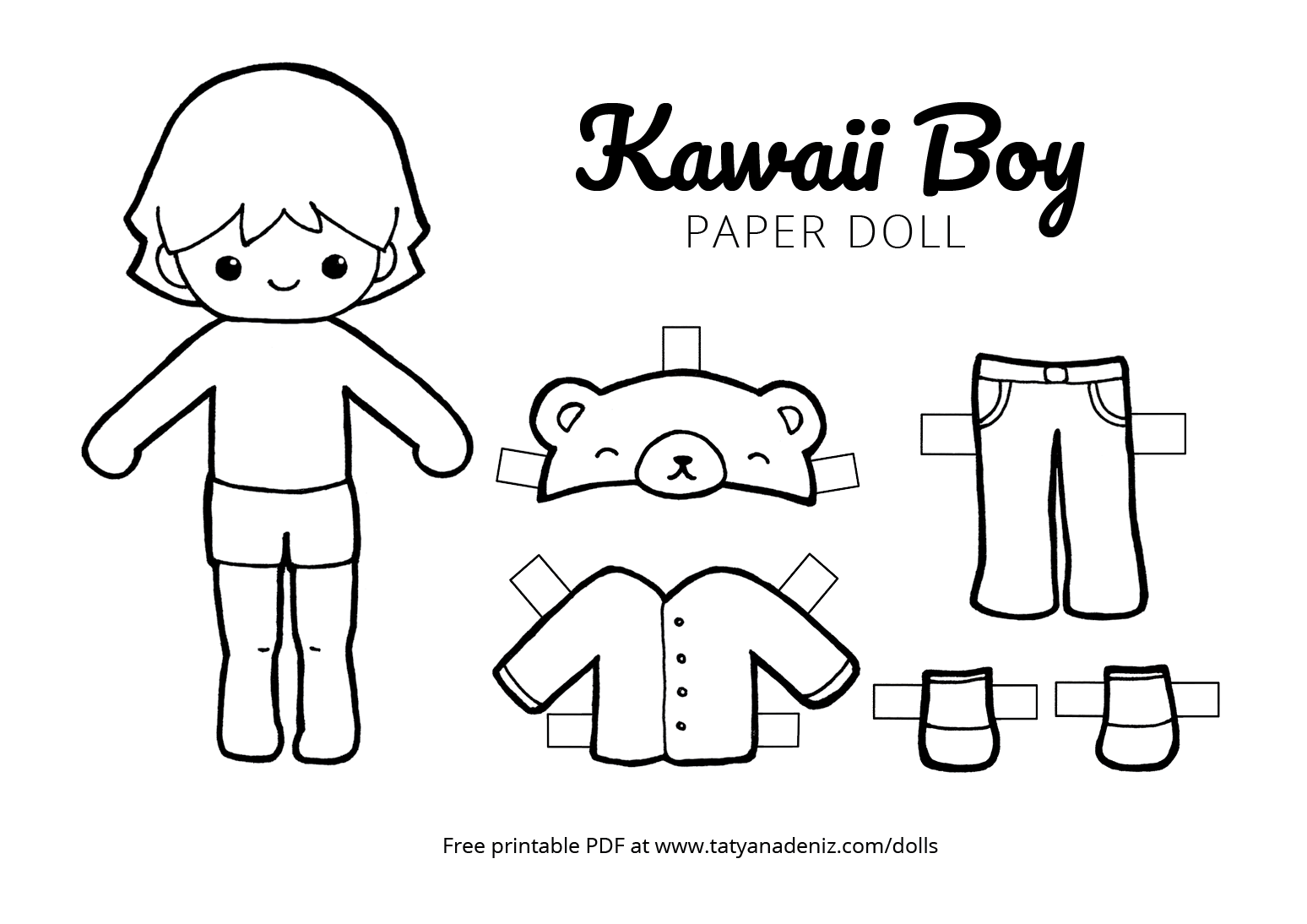 Cute doll Paper dolls, Paper crafts, Paper doll template