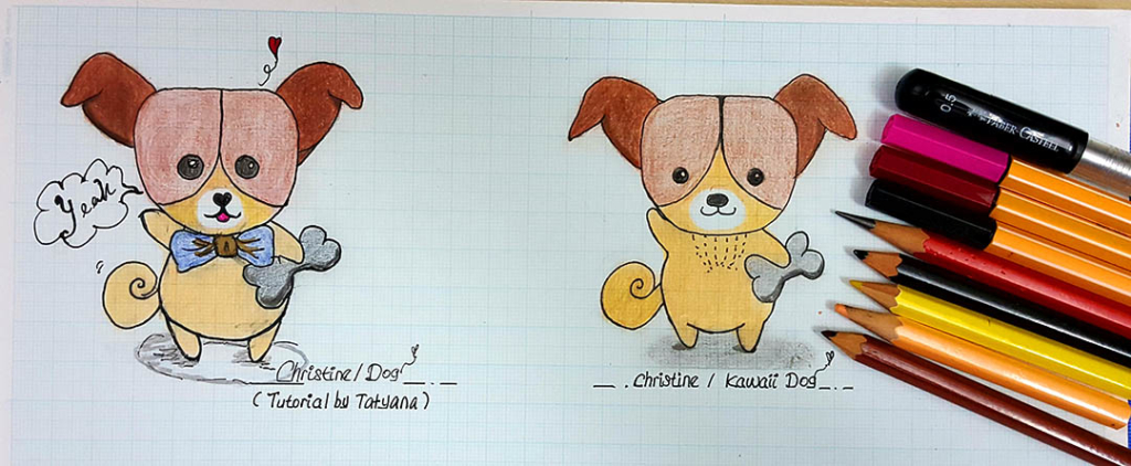 Cute Kawaii Dog Drawing