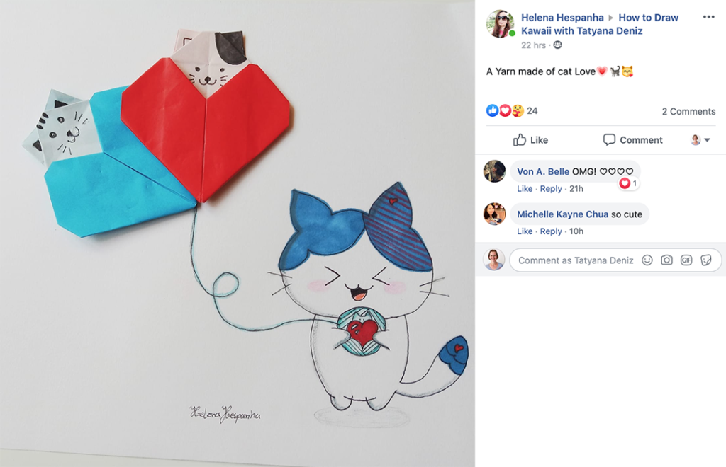 Yarn Inspired Cute Cat Design