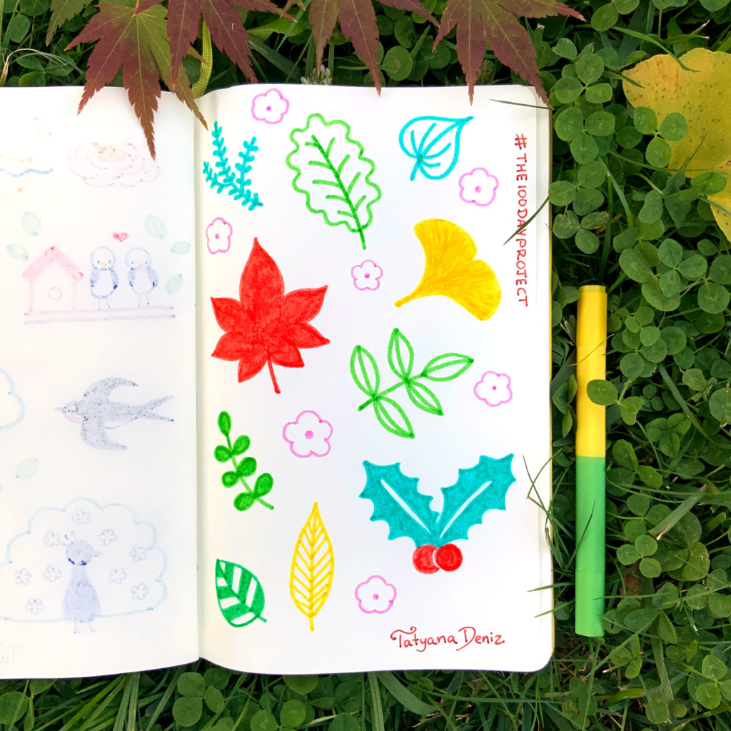 The 100 Day Project 2019 Kawaii Doodles by Tatyana Deniz