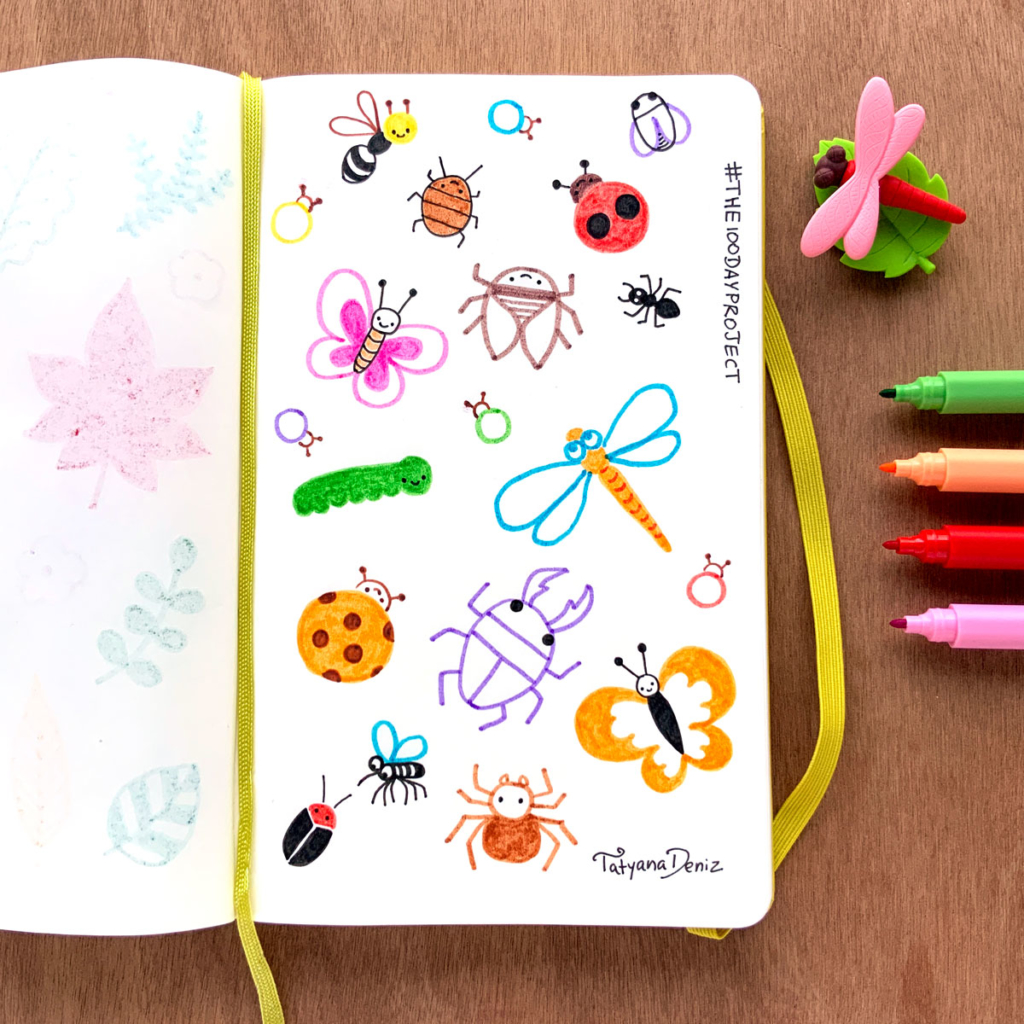 The 100 Day Project 2019 Kawaii Doodles by Tatyana Deniz