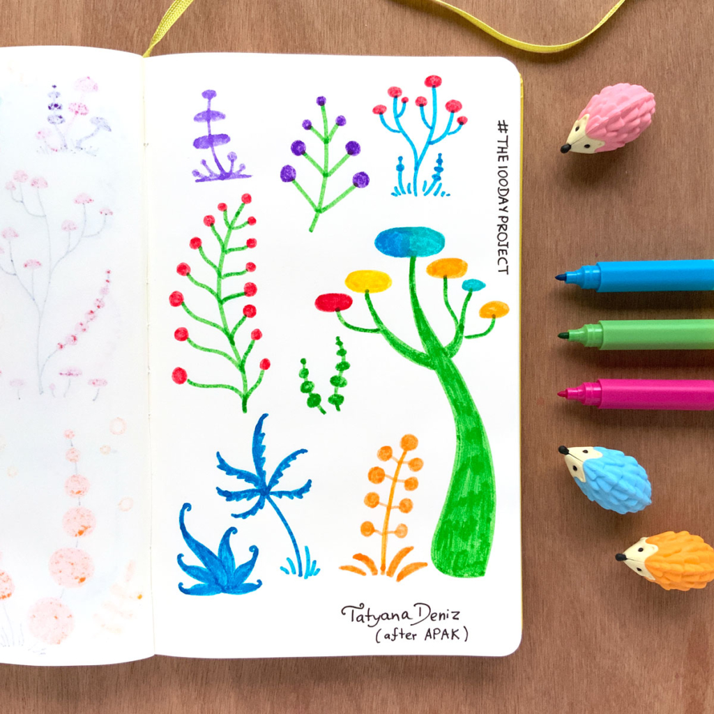 The 100 Day Project 2019 Kawaii Doodles by Tatyana Deniz