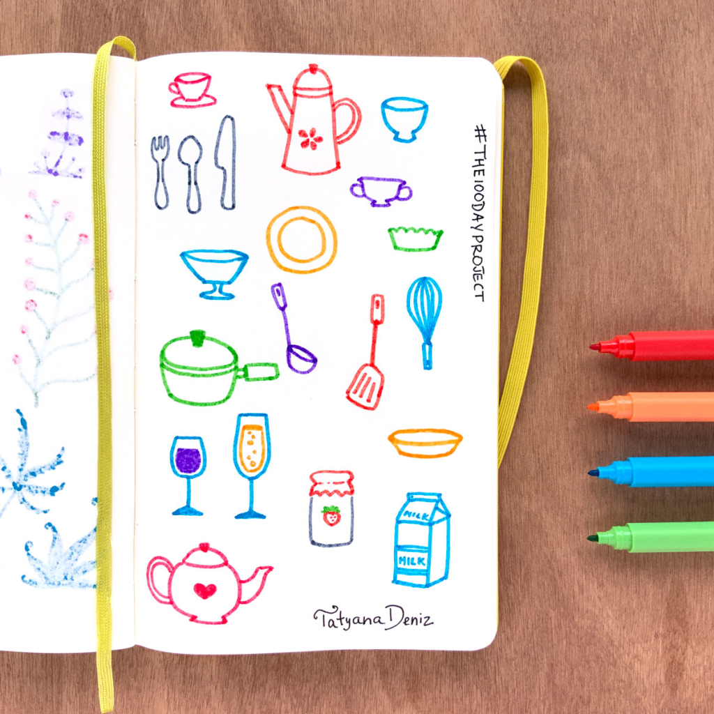 The 100 Day Project 2019 Kawaii Doodles by Tatyana Deniz