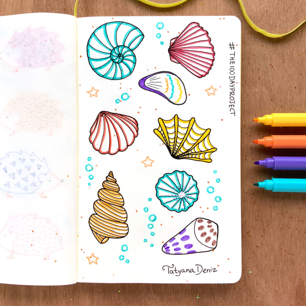 The 100 Day Project 2019 Kawaii Doodles by Tatyana Deniz