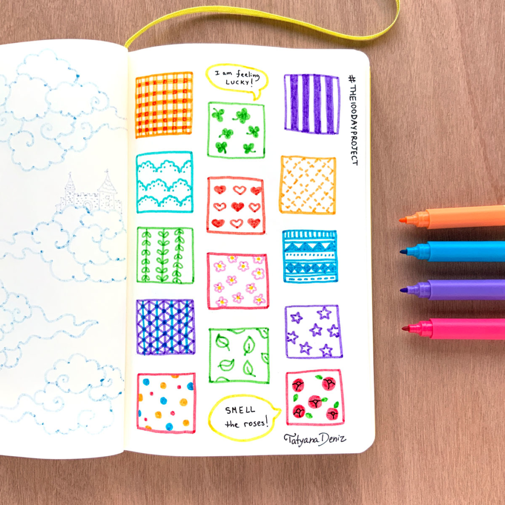 The 100 Day Project 2019 Kawaii Doodles by Tatyana Deniz