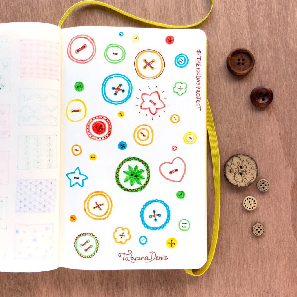 The 100 Day Project 2019 Kawaii Doodles by Tatyana Deniz