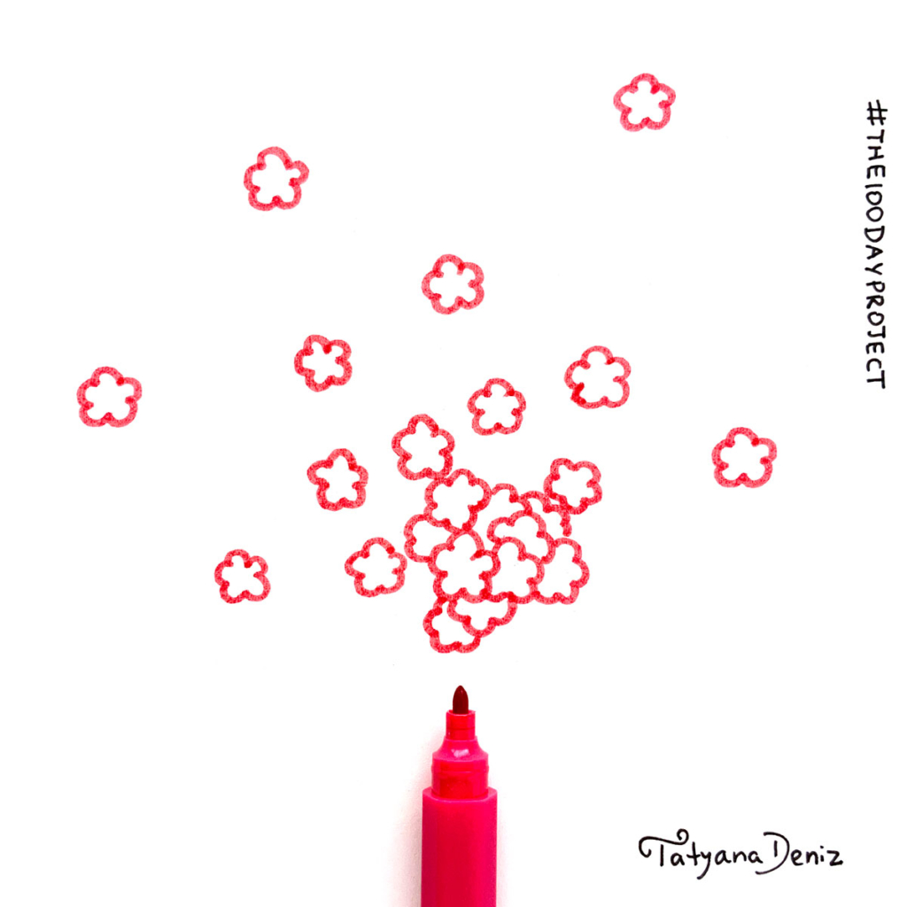The 100 Day Project 2019 Kawaii Doodles by Tatyana Deniz