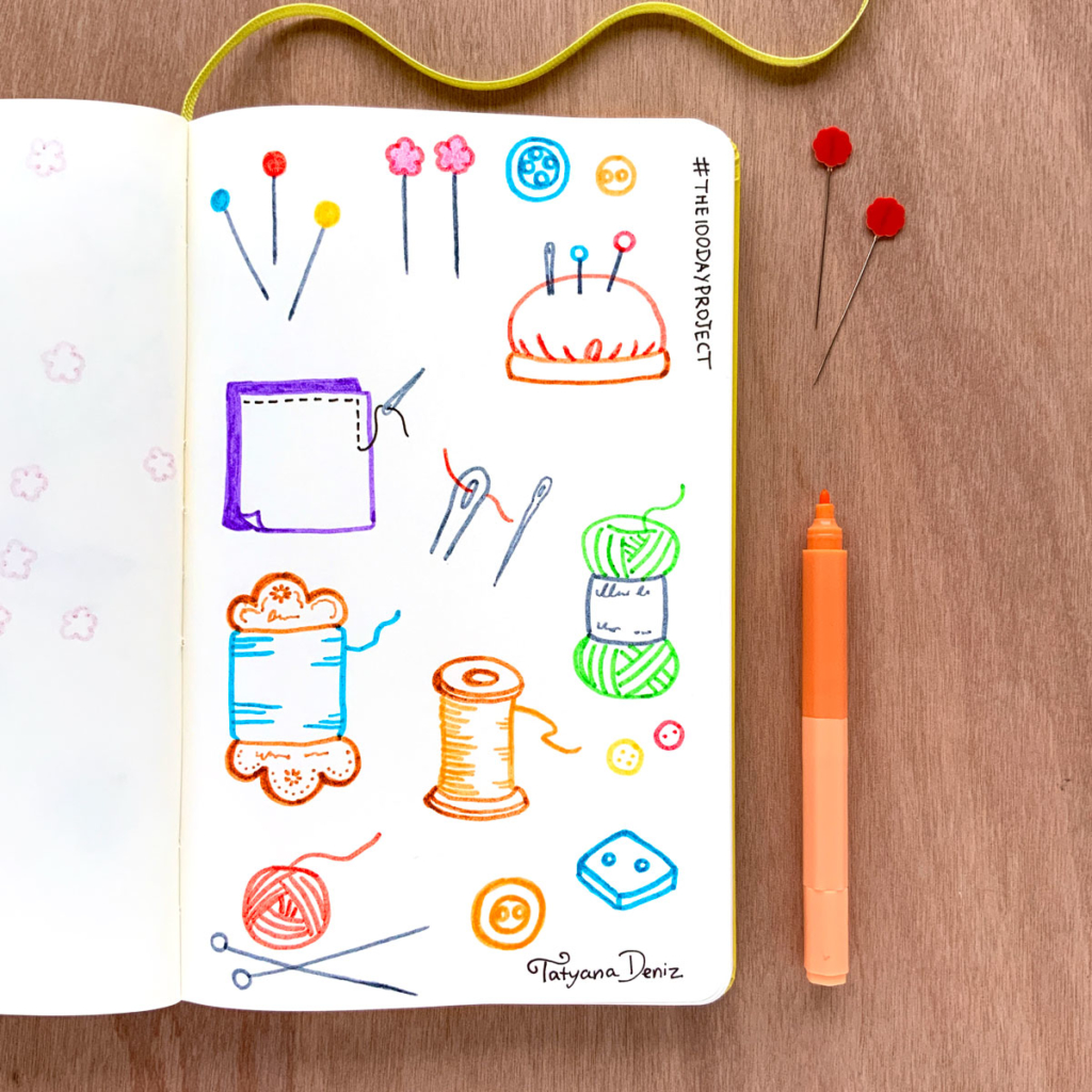 The 100 Day Project 2019 Kawaii Doodles by Tatyana Deniz