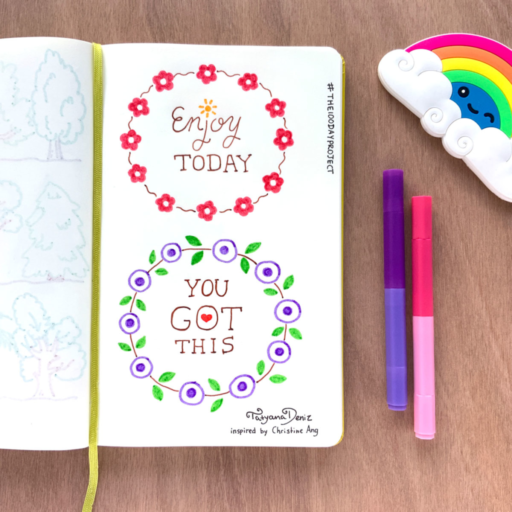 The 100 Day Project 2019 Kawaii Doodles by Tatyana Deniz