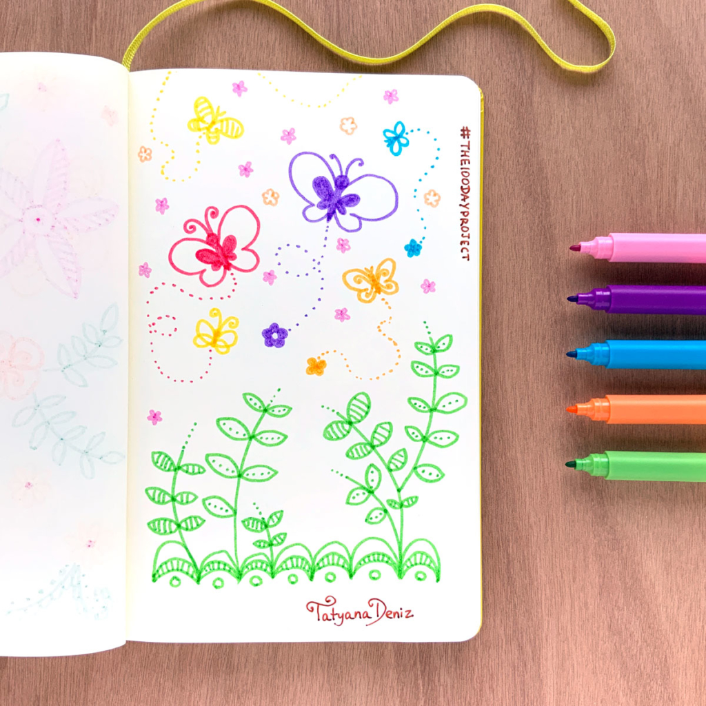 The 100 Day Project 2019 Kawaii Doodles by Tatyana Deniz