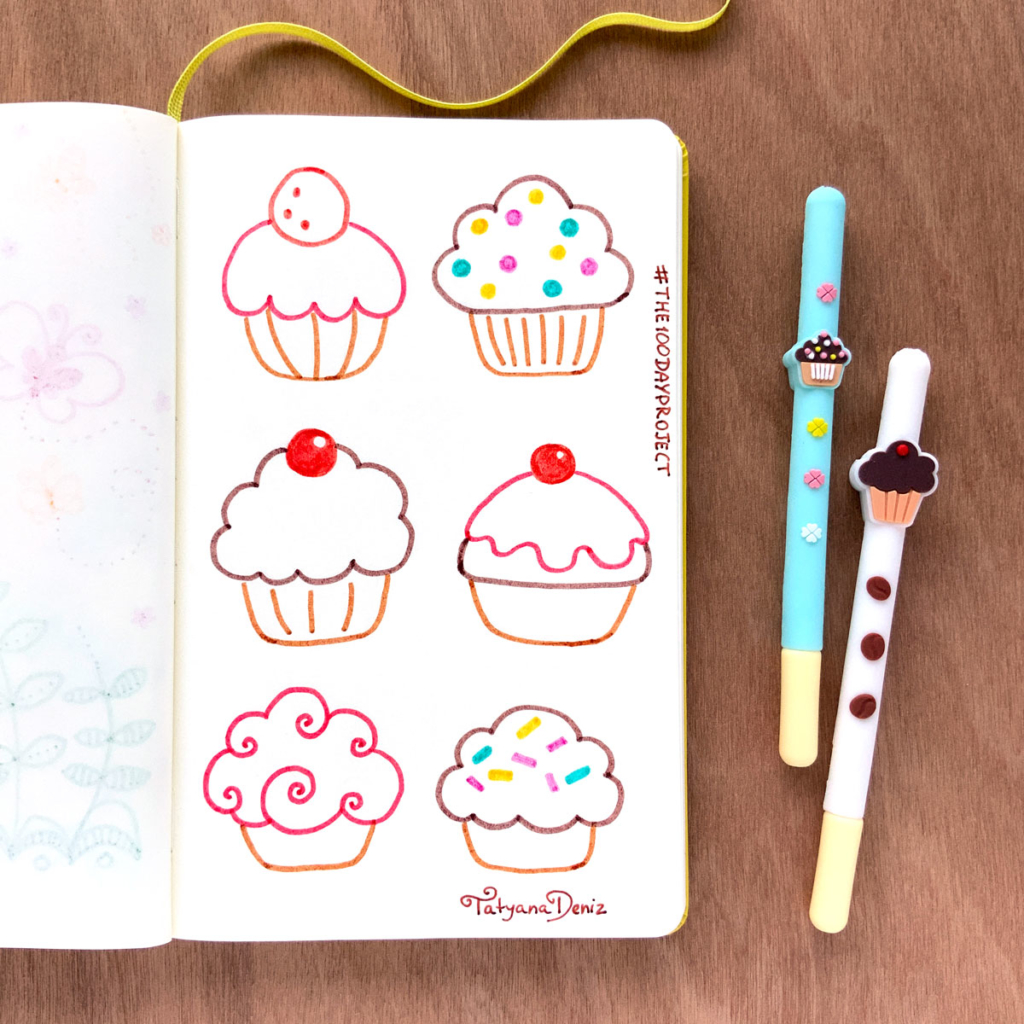 The 100 Day Project 2019 Kawaii Doodles by Tatyana Deniz