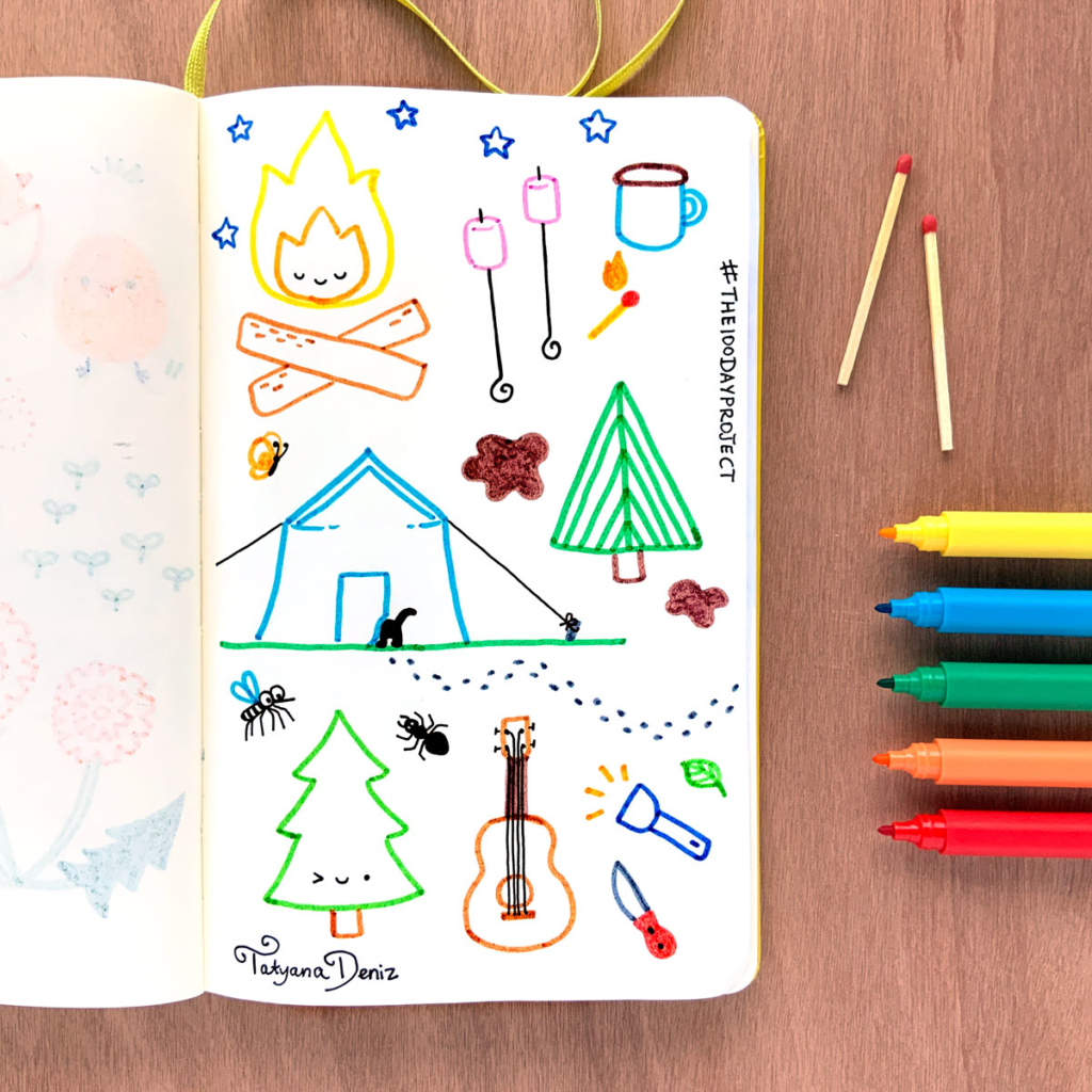 The 100 Day Project 2019 Kawaii Doodles by Tatyana Deniz