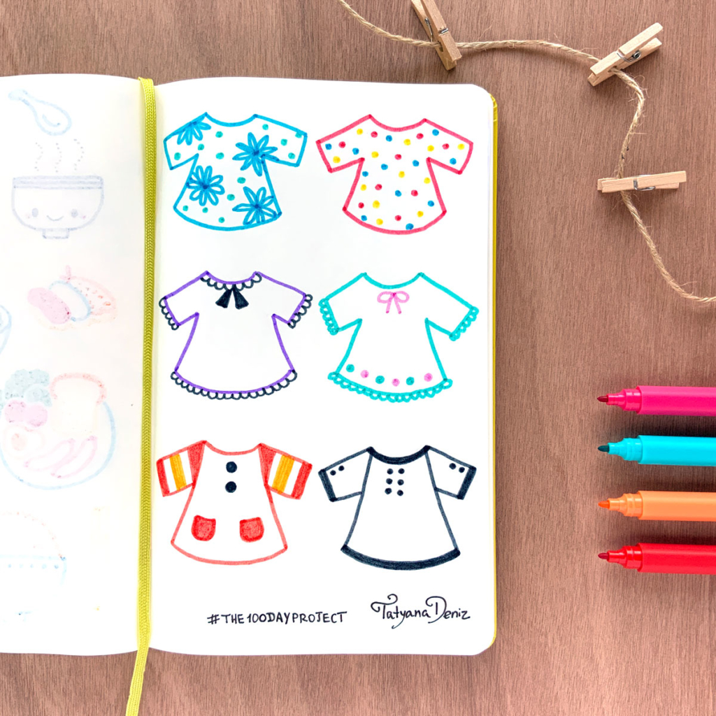 The 100 Day Project 2019 Kawaii Doodles by Tatyana Deniz