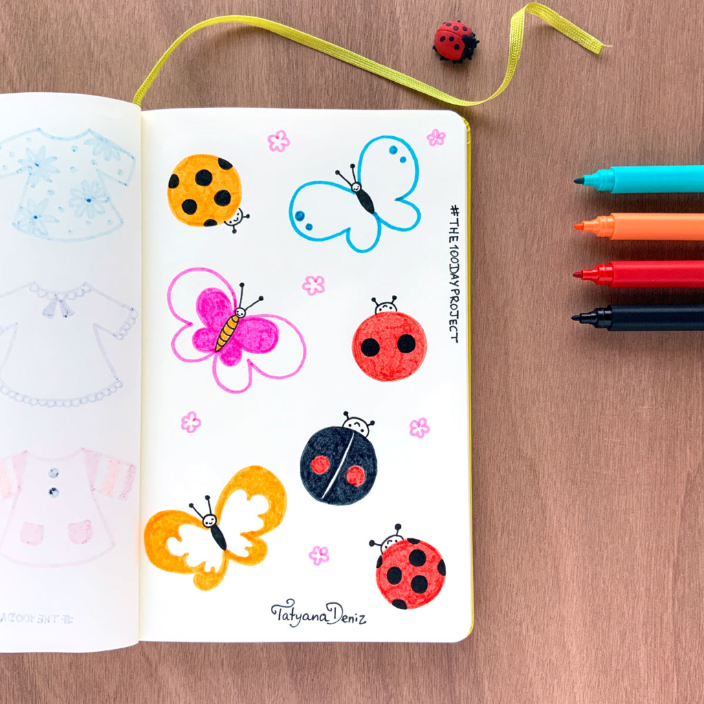 The 100 Day Project 2019 Kawaii Doodles by Tatyana Deniz