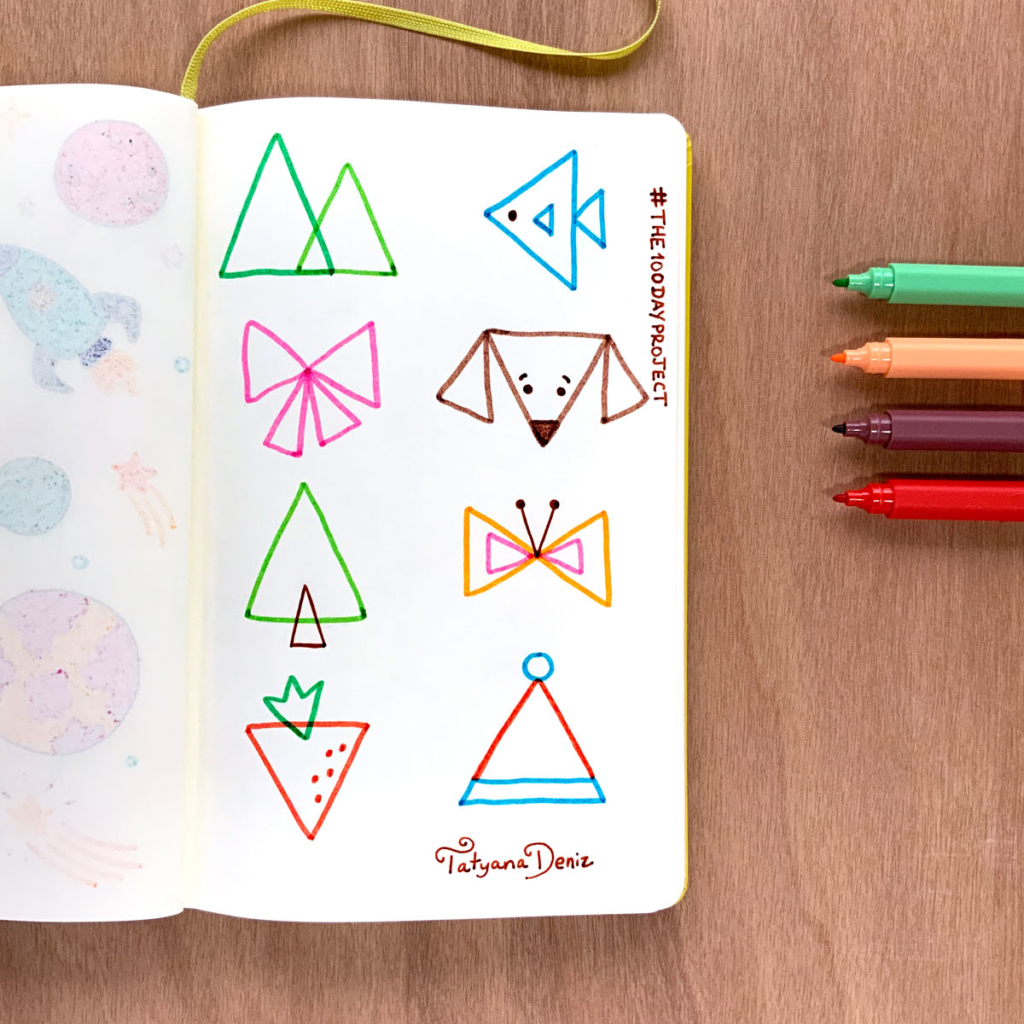 The 100 Day Project 2019 Kawaii Doodles by Tatyana Deniz