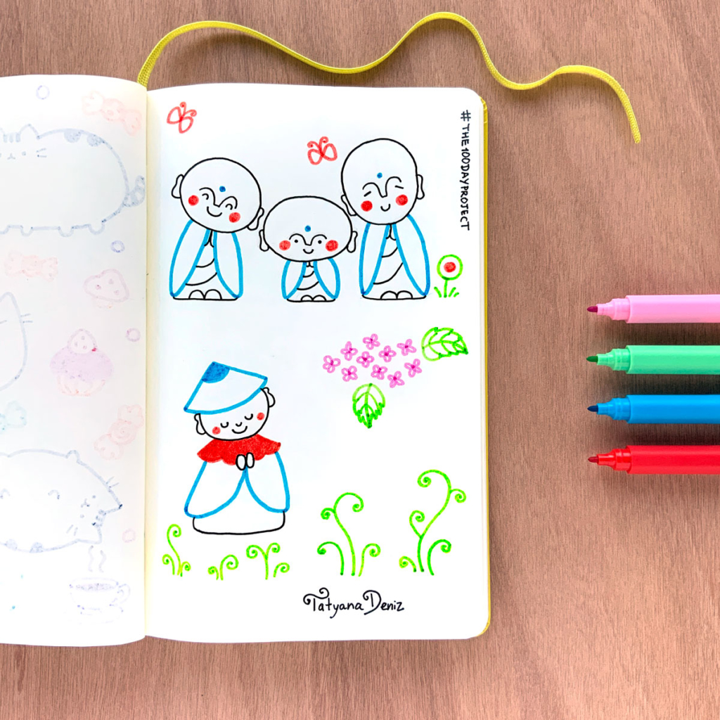 The 100 Day Project 2019 Kawaii Doodles by Tatyana Deniz