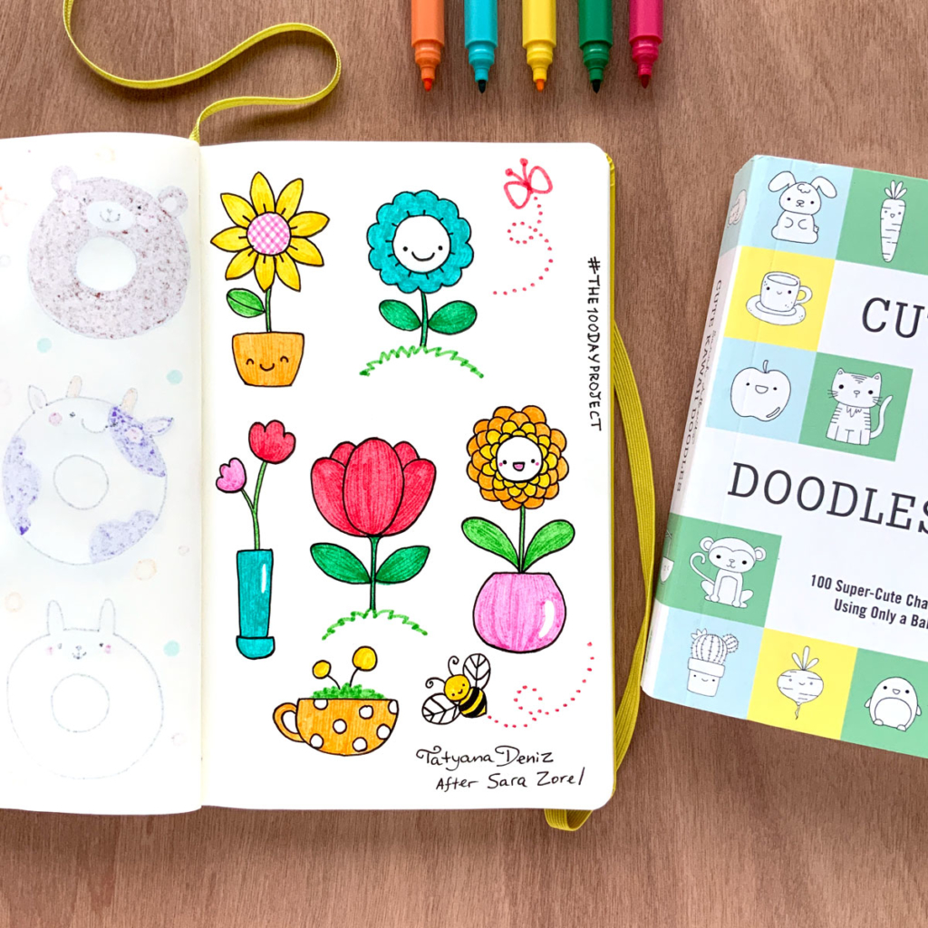 The 100 Day Project 2019 Kawaii Doodles by Tatyana Deniz