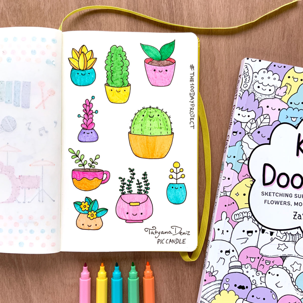 The 100 Day Project 2019 Kawaii Doodles by Tatyana Deniz