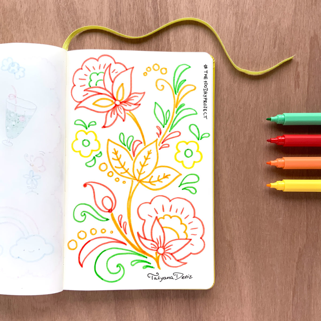 The 100 Day Project 2019 Kawaii Doodles by Tatyana Deniz