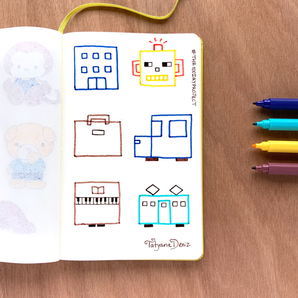 The 100 Day Project 2019 Kawaii Doodles by Tatyana Deniz