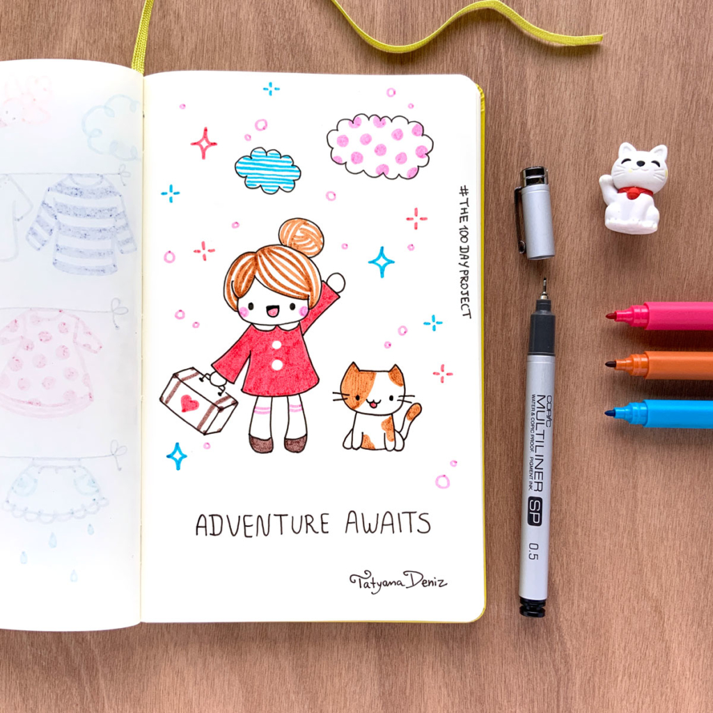 The 100 Day Project 2019 Kawaii Doodles by Tatyana Deniz