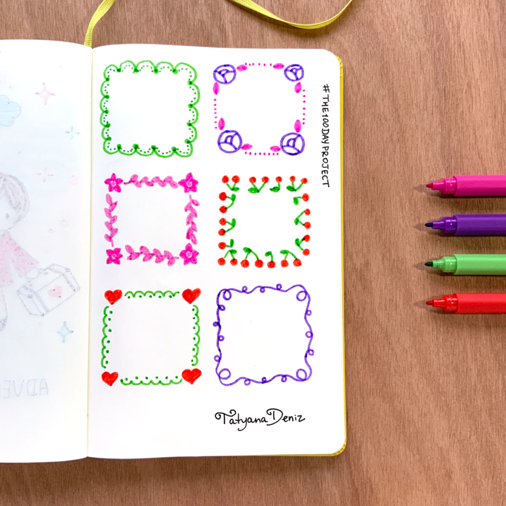 The 100 Day Project 2019 Kawaii Doodles by Tatyana Deniz