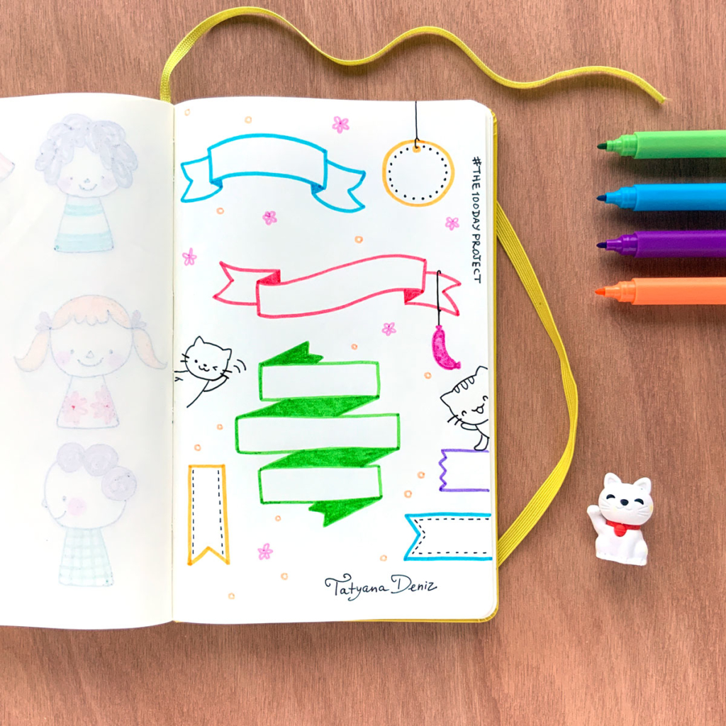 The 100 Day Project 2019 Kawaii Doodles by Tatyana Deniz