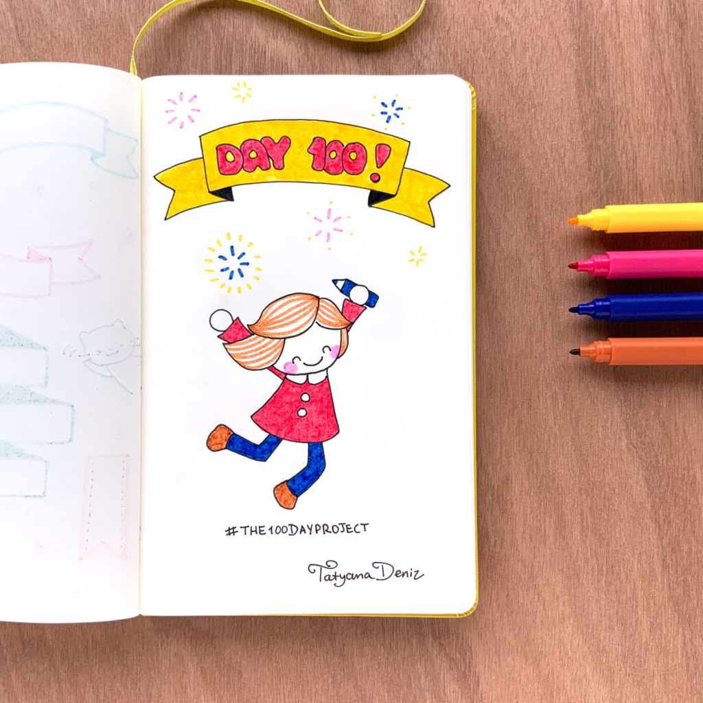 The 100 Day Project 2019 Kawaii Doodles by Tatyana Deniz