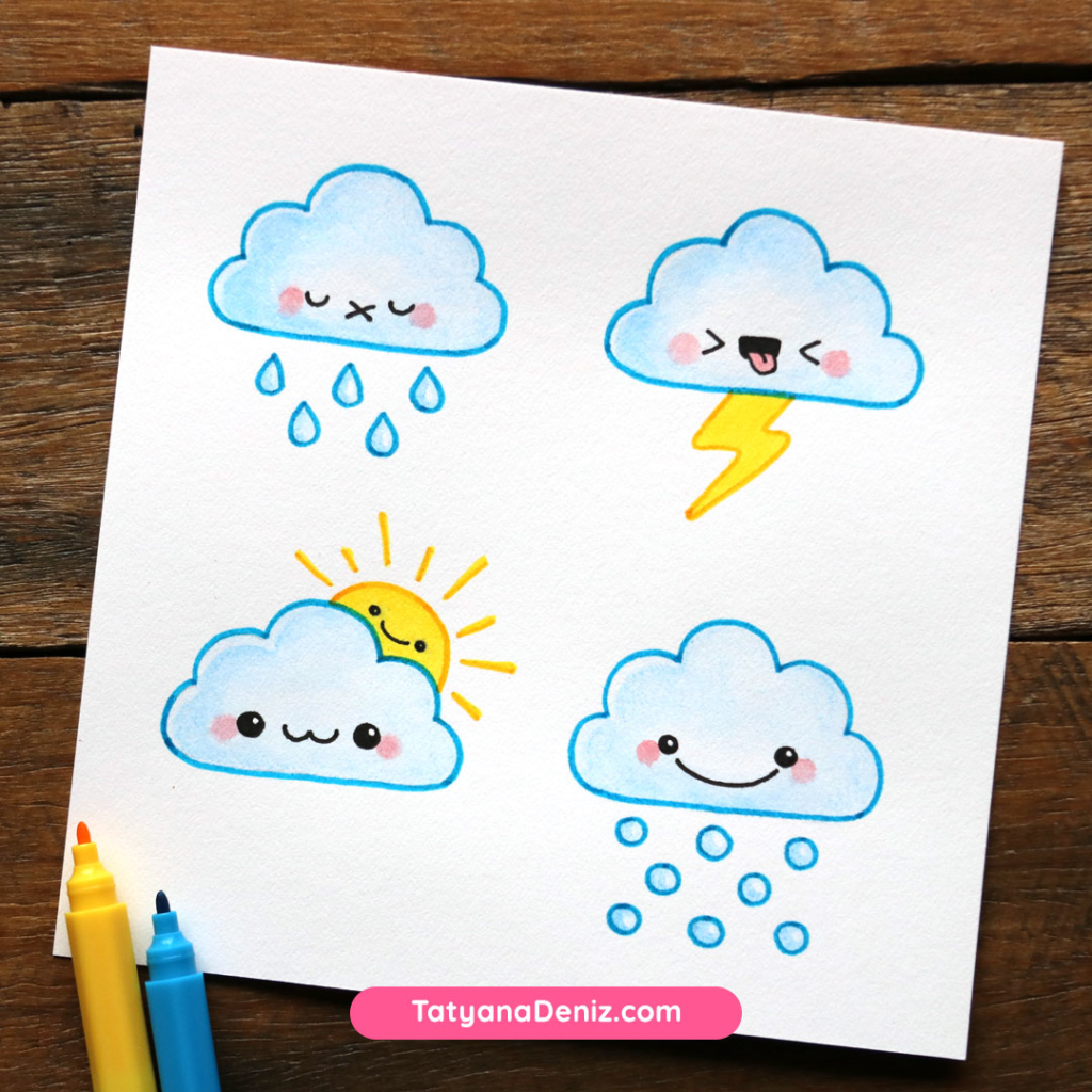 Kawaii clouds tutorial