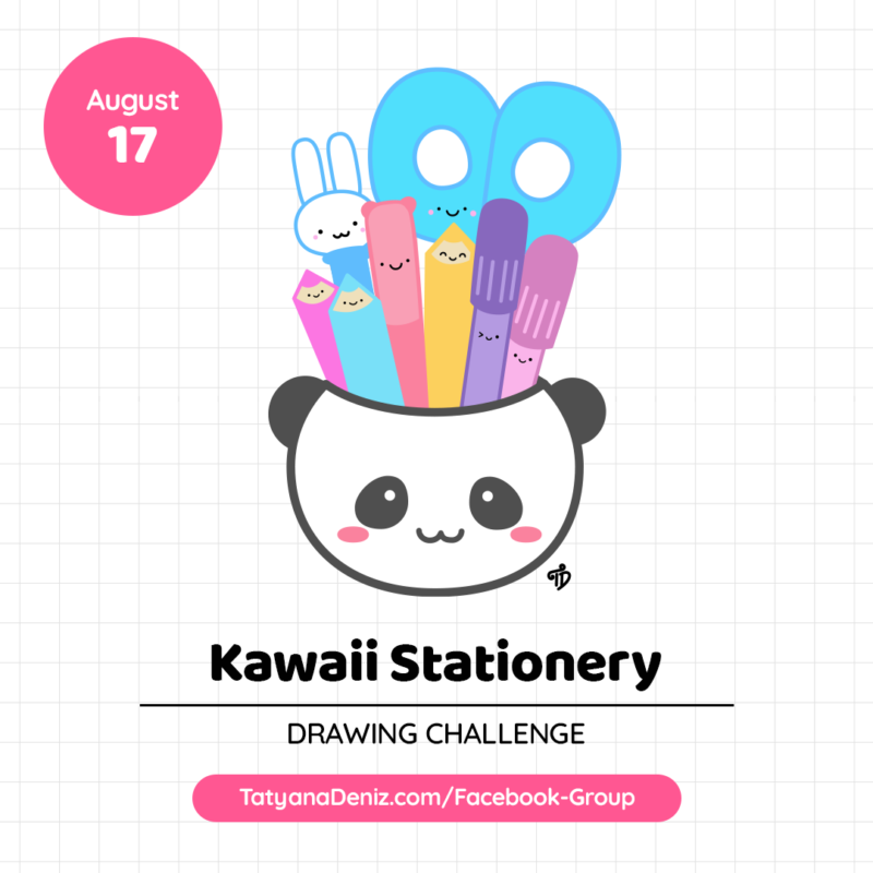 Kawaii stationery drawing challenge see our drawing results