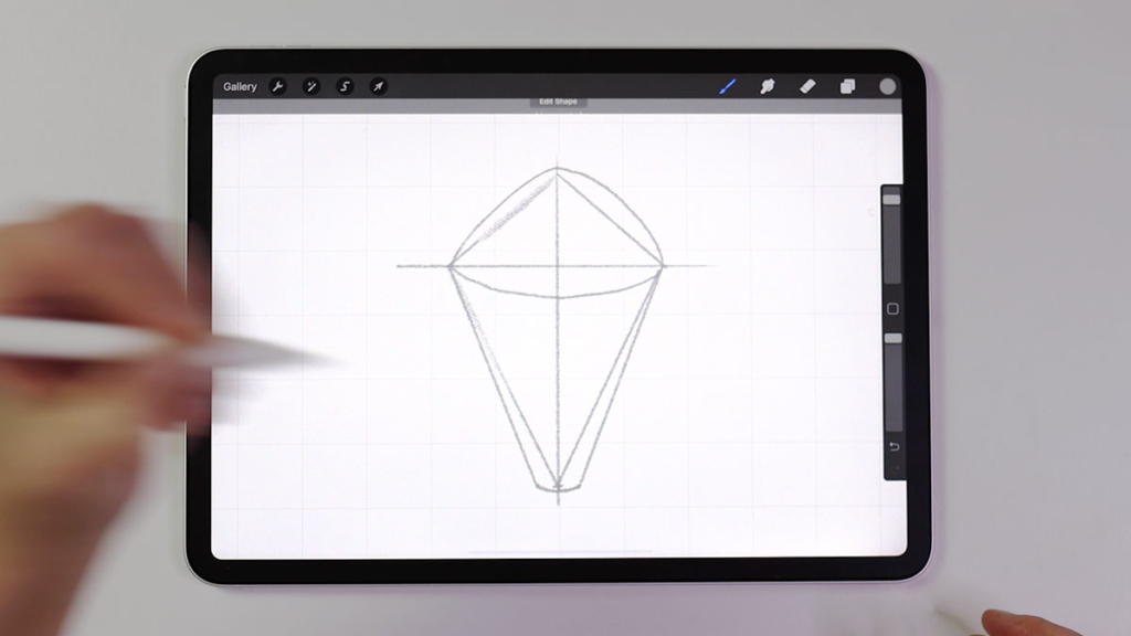 Step 4 - draw the kawaii sushi outline