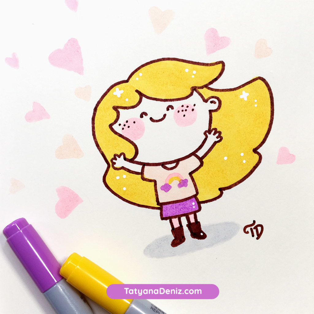 Kawaii girl, kawaii me, kawaii selfie by Tatyana Deniz.
