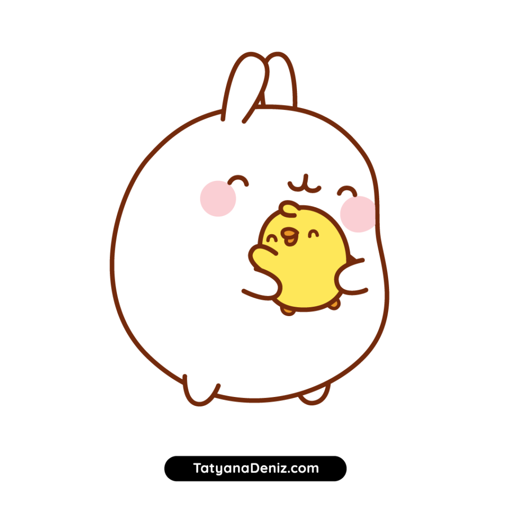 Molang in perspective tutorial to learn how to draw characters in perspective