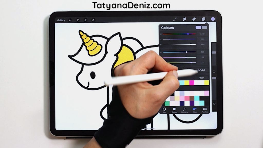 How to select a color in Procreate by typing in hexadecimal code