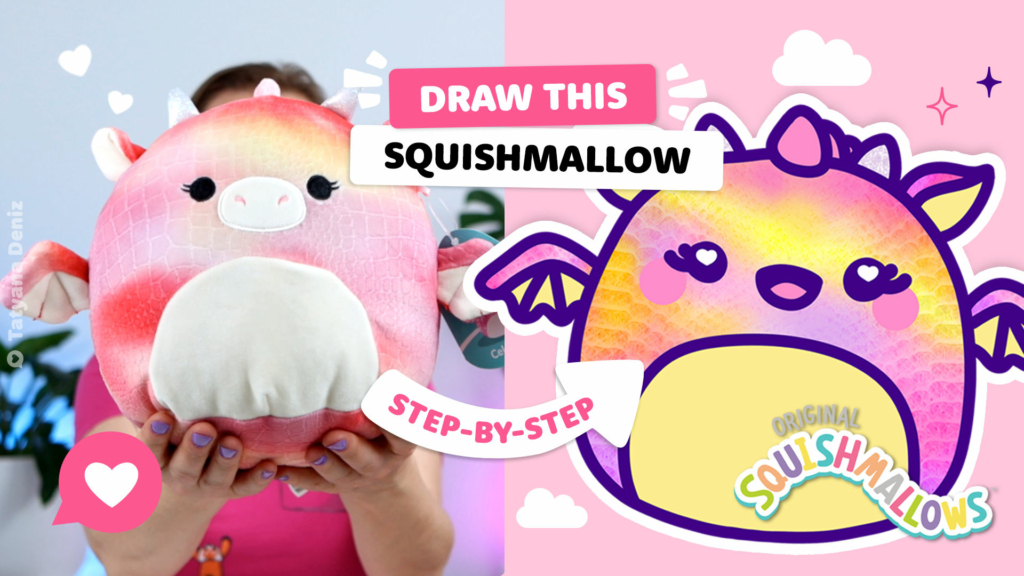 Design a kawaii character inspired by a Squishmallow plushie