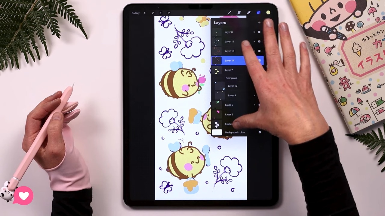 How to COLOR line art in Procreate