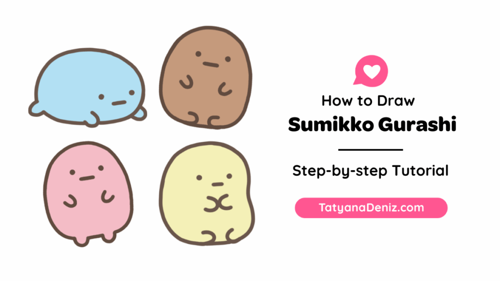 How to Draw Kawaii Sumikko Gurashi by Tatyana Deniz