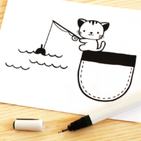 Kawaii cat by Tatyana Deniz